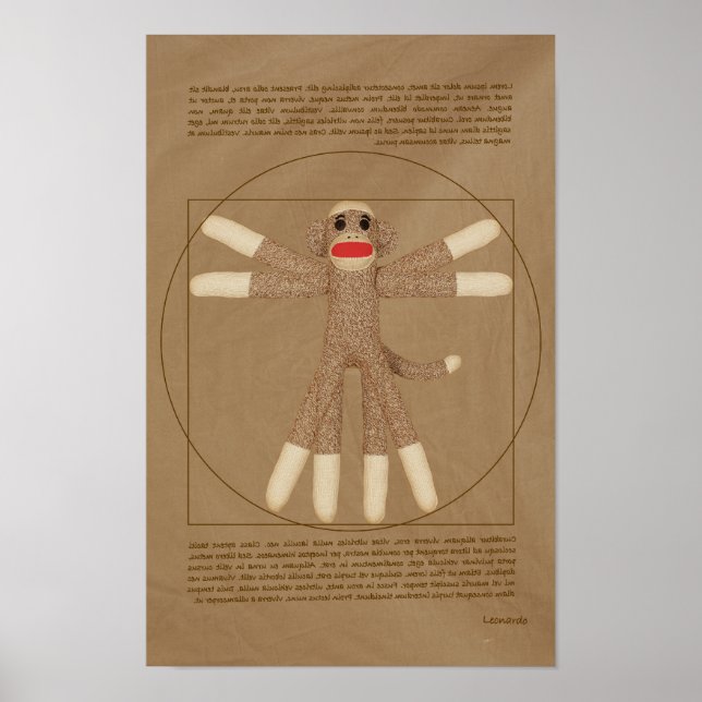 Vitruvian Monkey Poster (Devant)