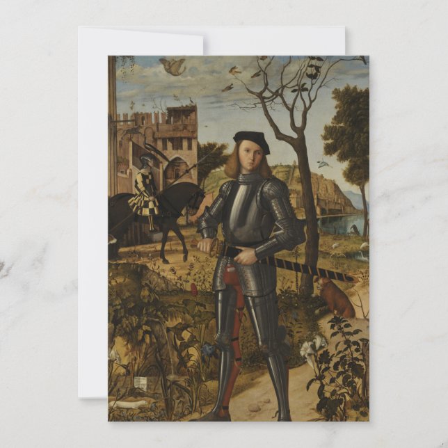 Vittore Carpaccio - Jeune Chevalier dans un paysag (Devant)