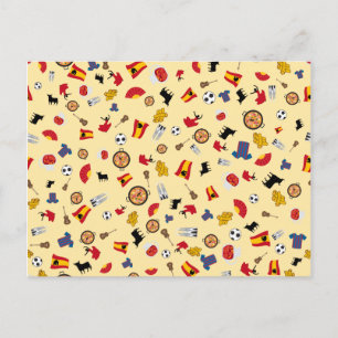 Viva España - carte postale avec éléments culturel