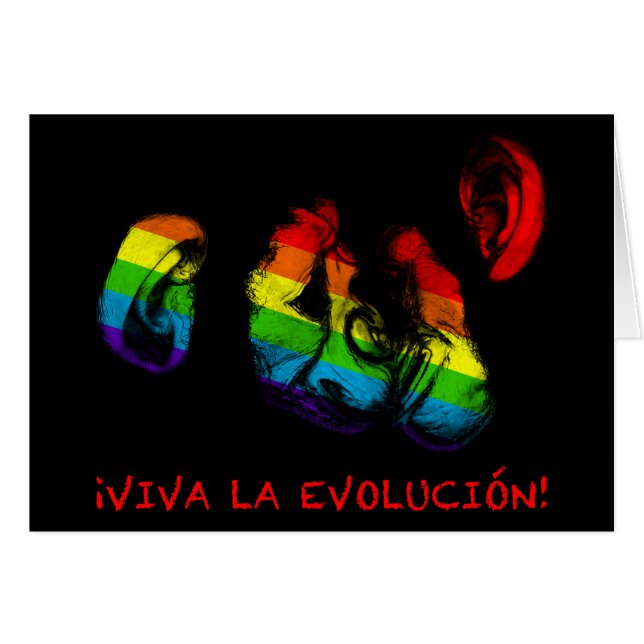 viva la evolucion ! chimpanzés arc-en-ciel (Devant horizontal)