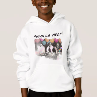 Viva La Vida Sweat à Capuche Enfant Squelette Colo