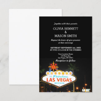 Viva Las Vegas Destination Mariage Invitation