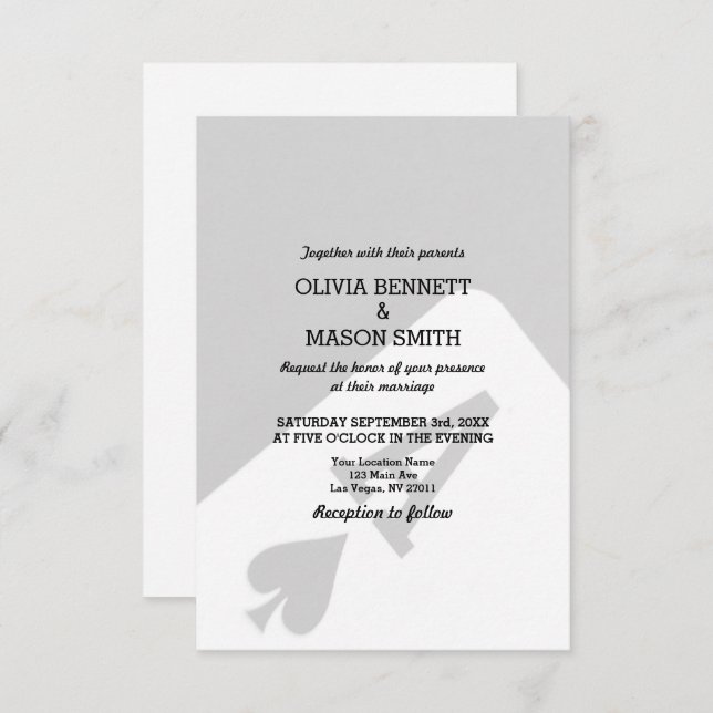 Viva Las Vegas Destination Wedding Invitation (Devant / Derrière)