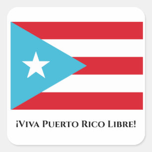 ¡Viva Porto Rico Libre ! Stickers Drapeau