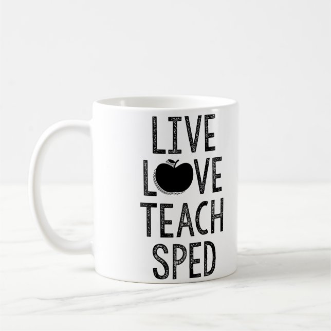 Vivant. Amour. Enseignez. EXPÉDIÉ. Tasse (Gauche)