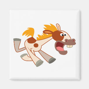 Vivant Cartoon Pinto Horse Magnet