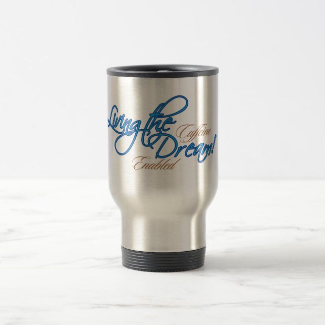 Vivant la tasse rêveuse de voyage d'acier (Centre)