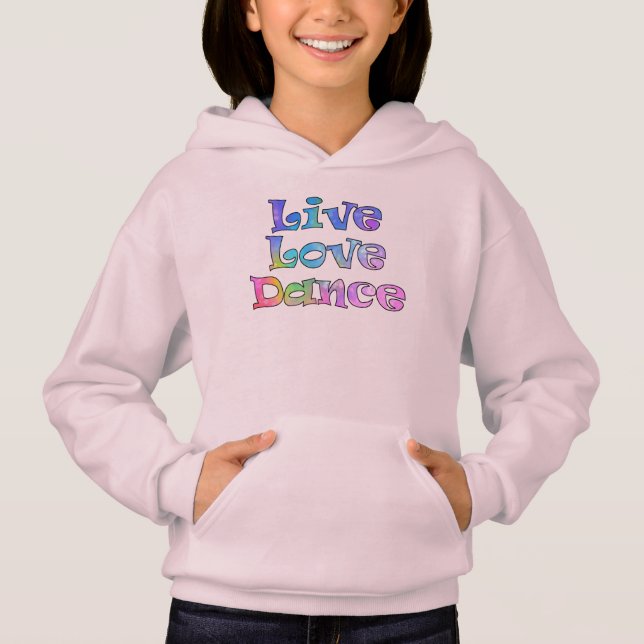 Vivant mignon, amour, sweat - shirt à capuche de (Devant)