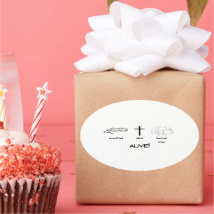 VIVANT ! Stickers ovale 20 par feuille