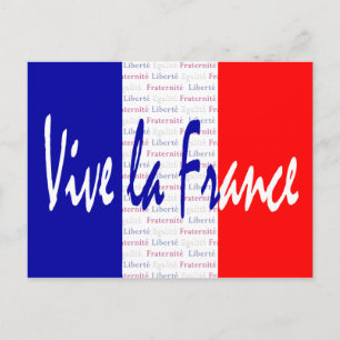 Vive La France Carte postale du drapeau français F