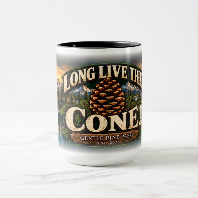 Vive la tasse combo noir du cône (Centre)