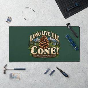 Vive le cône Tapis de bureau vintage pin cône