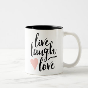 Vivent la tasse de café d'amour de rire