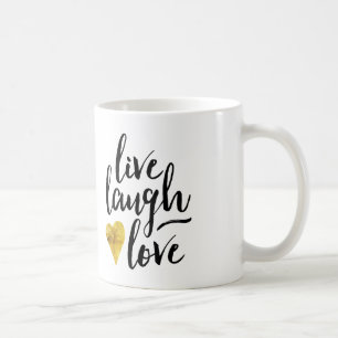 Vivent la tasse de café d'amour de rire