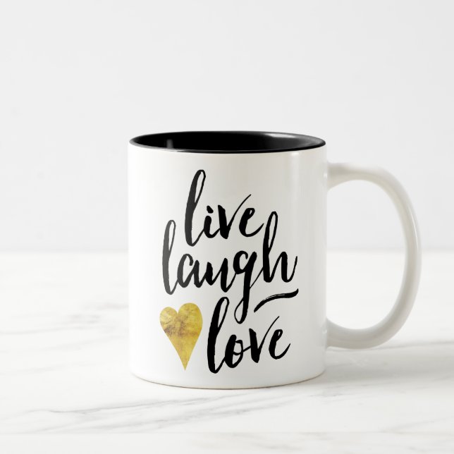 Vivent la tasse de café d'amour de rire (Droit)