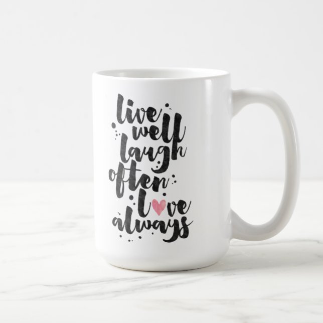 Vivent l'amour de rire - tasse inspirée (Droite)