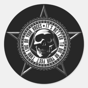 Vivent ou meurent les autocollants de crâne