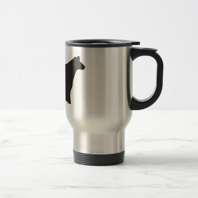 Vivez, aimez et montrez la tasse de voyage de (Droit)