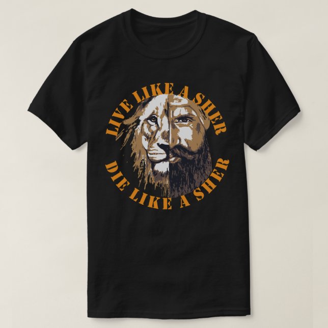 Vivez comme un Sher Punjabi Lion classique T-shirt (Design devant)