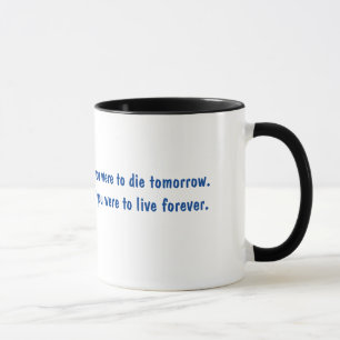 Vivez et apprenez la tasse de yoga