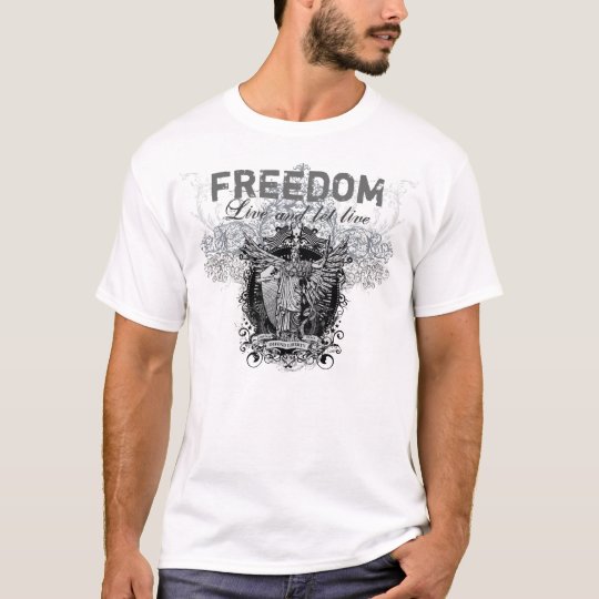 Vivez et laissez le T-shirt vivant de graphique de