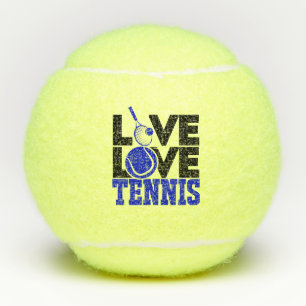 Vivez l'amour du tennis Balle de tennis bleue
