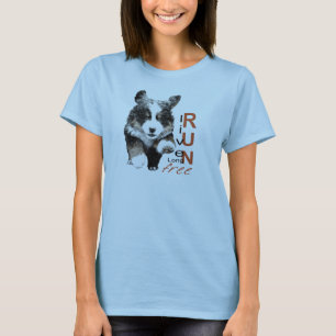 Vivez longtemps, courez le T-shirt libre de chiot