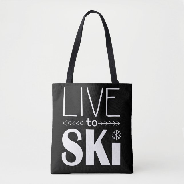 Vivez pour skier sac (Devant)