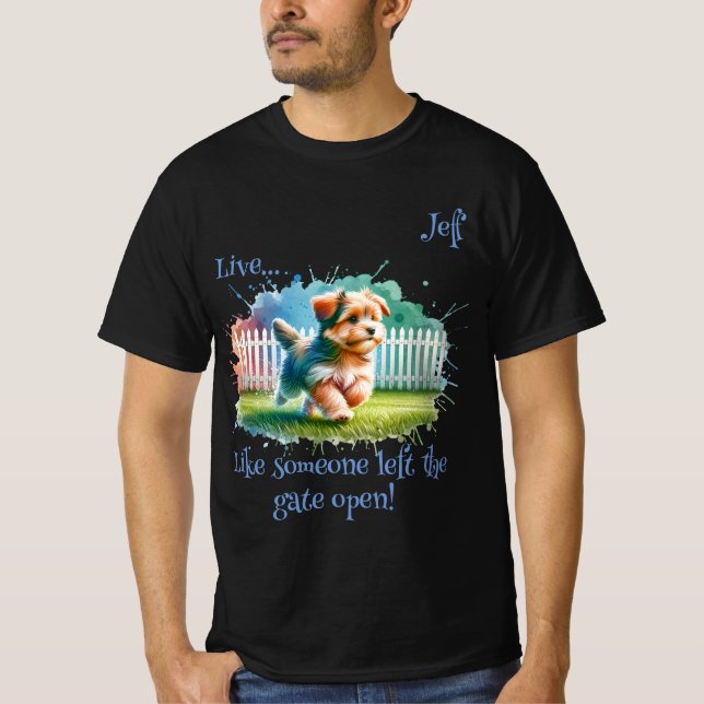 "Vivez..." T-shirt personnalisable pour hommes (Devant)