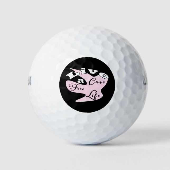 Vivez une vie sans soins balles de golf (Devant)