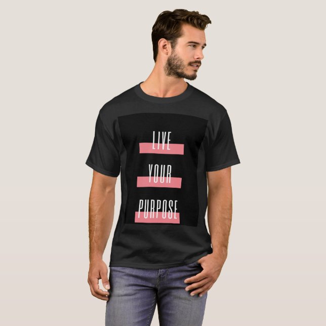Vivez votre objectif T-shirt citation motivationne (Devant entier)