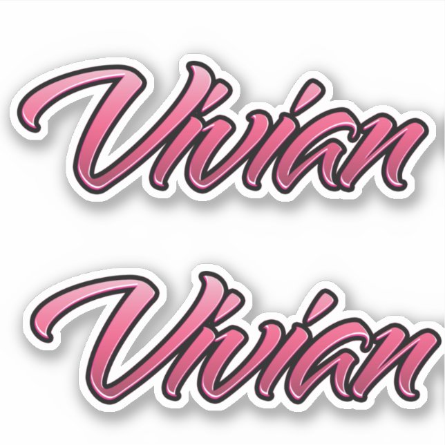 Vivian faded pink Autocollants (Devant)