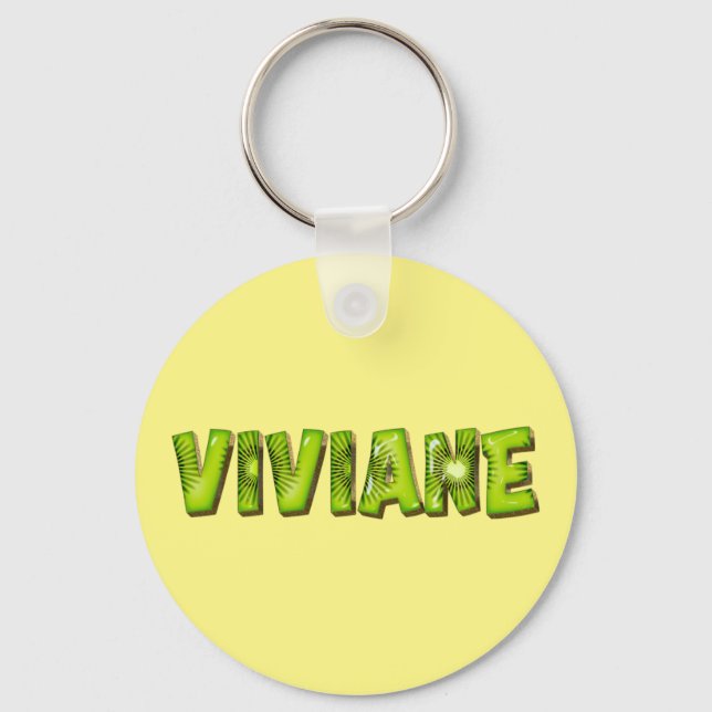 Viviane Nom Kiwi Design Porte-clés (Recto)