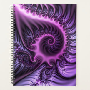 Vivid Cool Abstrait rose violet Fractal Art Spiral