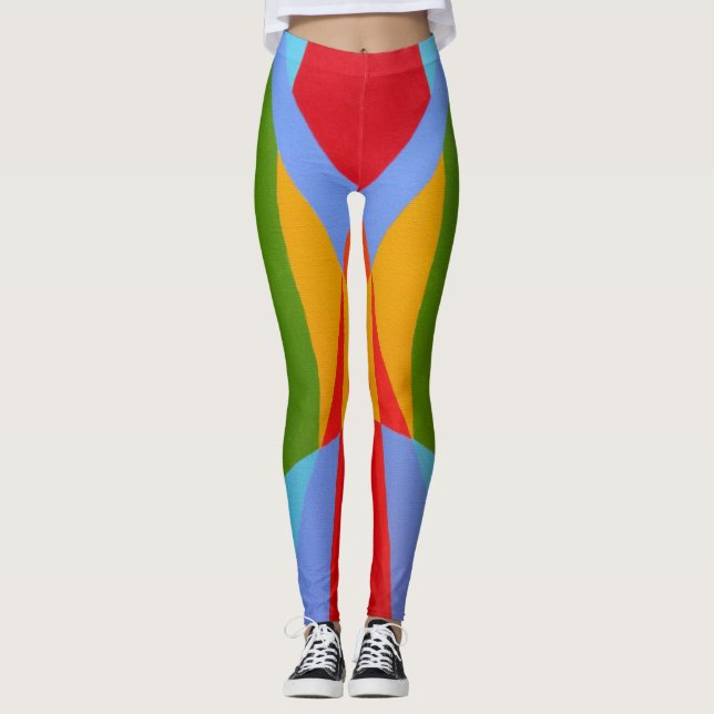 Vivid Fusion Abstract Leggings (Devant)