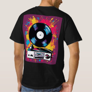 Vivid Graffiti Tourne-disque Vinyl Record T-Shirt