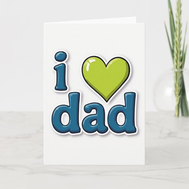 Vivid J'aime Papa Carte Graphique (Devant)
