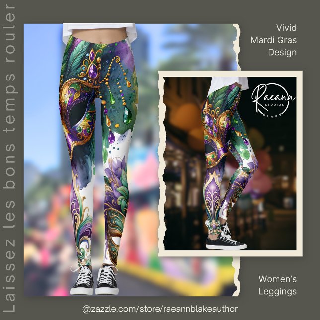 Vivid Mardi Gras Design Women's Leggings  (Créateur téléchargé)