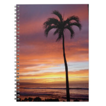 Vivid Maui Sunset Photo Carnet Spiral
