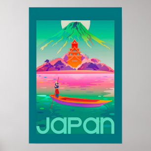 Vivid Poster de Voyage Japonais Vintage