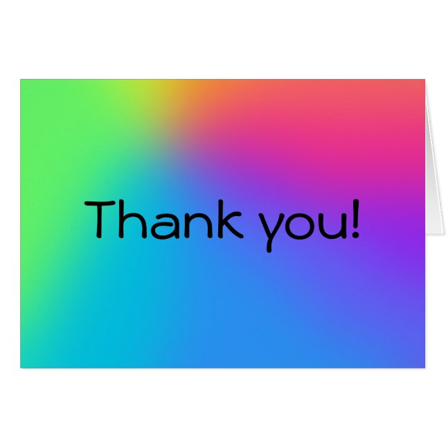 Vivid Rainbow Ombre fête d'anniversaire (Devant Horizontal)