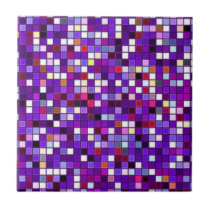 Vivid violet multicolore Carré carreaux Motif