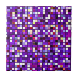 Vivid violet multicolore Carré carreaux Motif