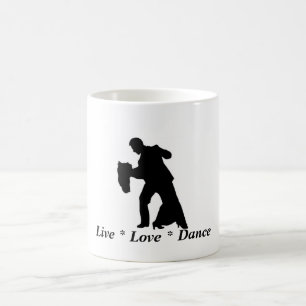 Vivre, Amour, Danse - Couple Mug de salle de bal