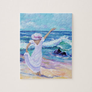 Vivre la fille de rêve à la plage Puzzles