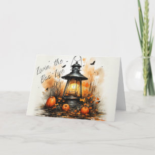 Vivre la vie Boo Halloween Carte d'anniversaire
