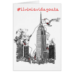 Vivre La Vie Chèvre Hurle Chèvre New York Slogan