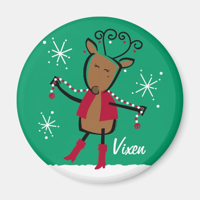 Vixen Reindeer - Magnet personnalisé (Devant)