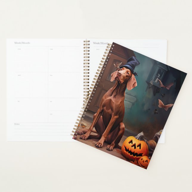 Vizsla Pumpkins Halloween Épouvantable  (Devant avec enveloppe)