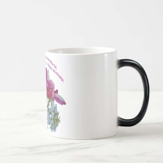Vœu d'anniversaire pour épouses sur des Mugs Métam (Droite)